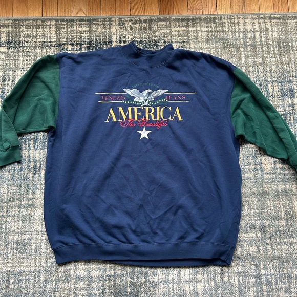 Venezia Other - Venezia Blue and Green Mockneck Crew Sweatshirt